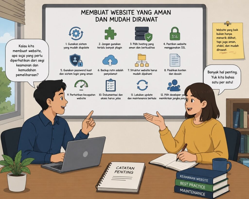 Apa yang Perlu Diperhatikan Saat Membuat Website dari Segi Keamanan dan Kemudahan Pemeliharaan