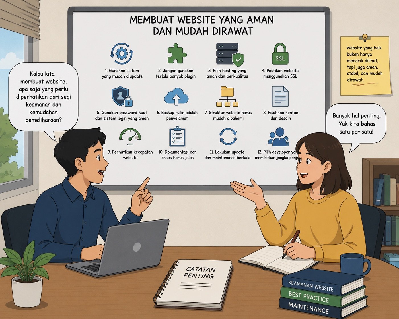 Apa yang Perlu Diperhatikan Saat Membuat Website dari Segi Keamanan dan Kemudahan Pemeliharaan