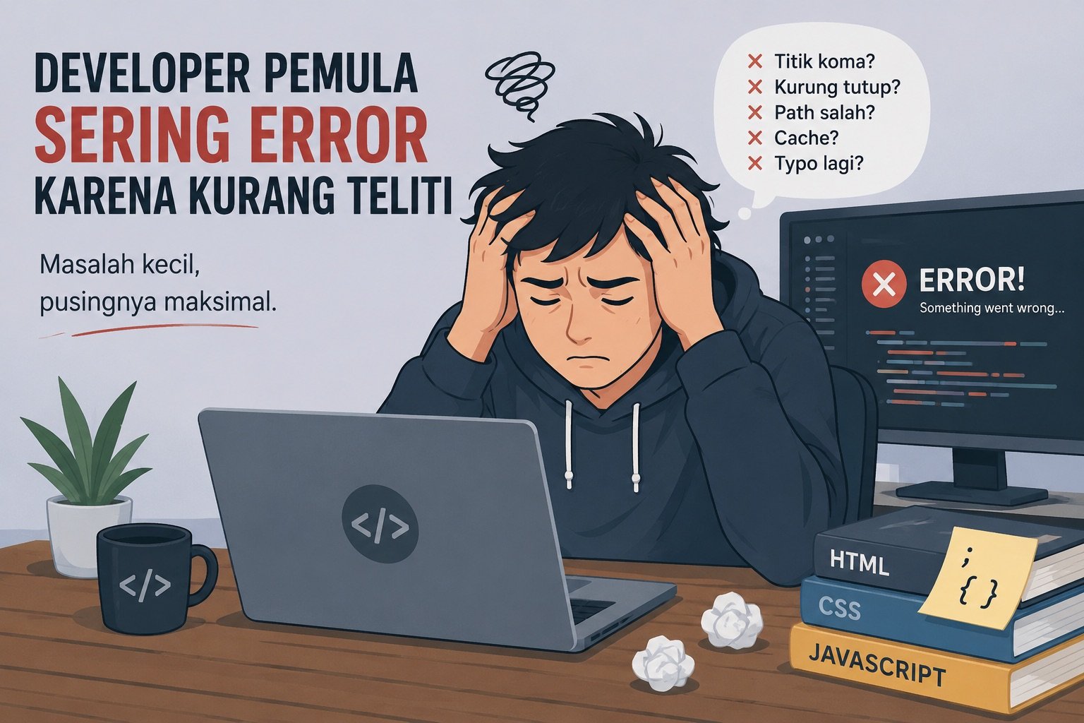 Problem Error yang Sering Dialami Web Developer Pemula Karena Kurang Teliti
