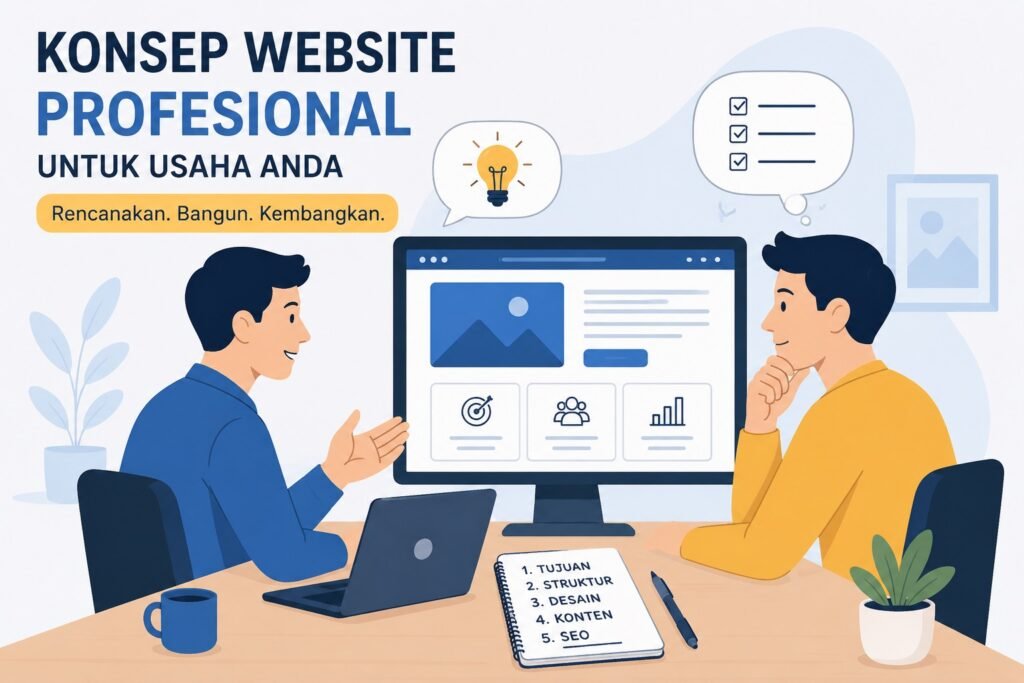 konsep website profesional