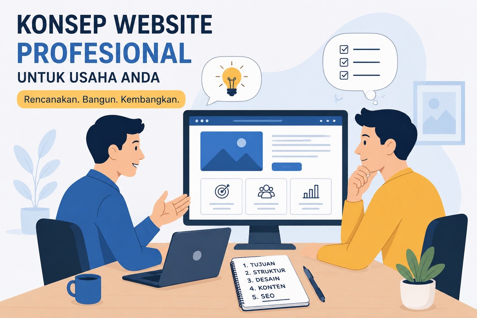 konsep website profesional